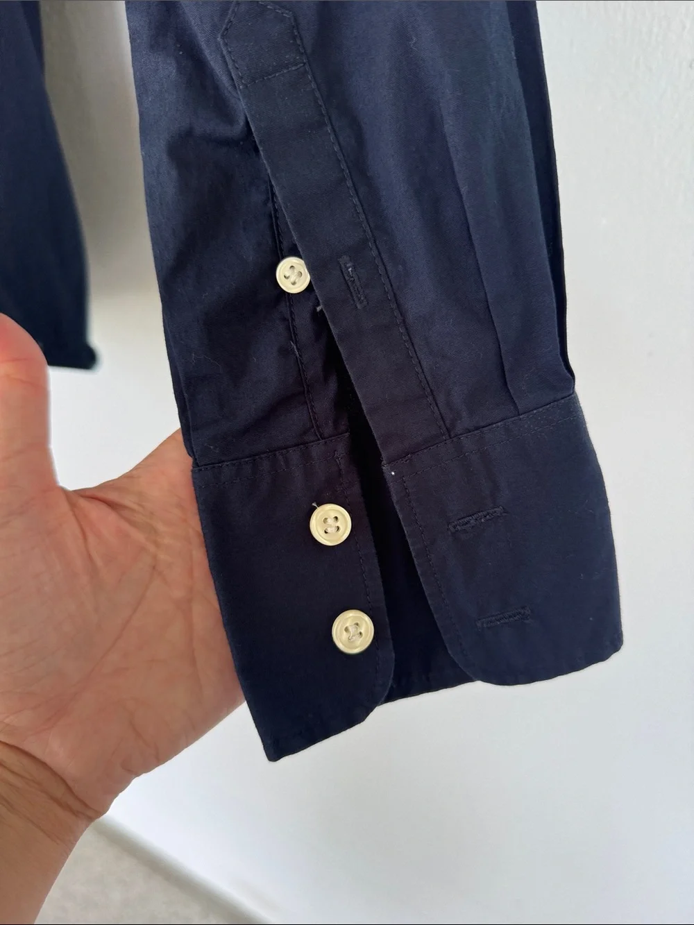 J. Crew navy blue cotton stretch blend button down dress shirt size XS - Picture 9 of 10